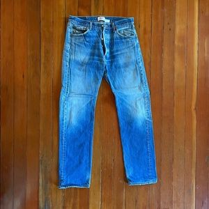 Levis 501 Shrink To Fit, #9, Button Fly,... Already Shrunk!! now: 32½ x 34